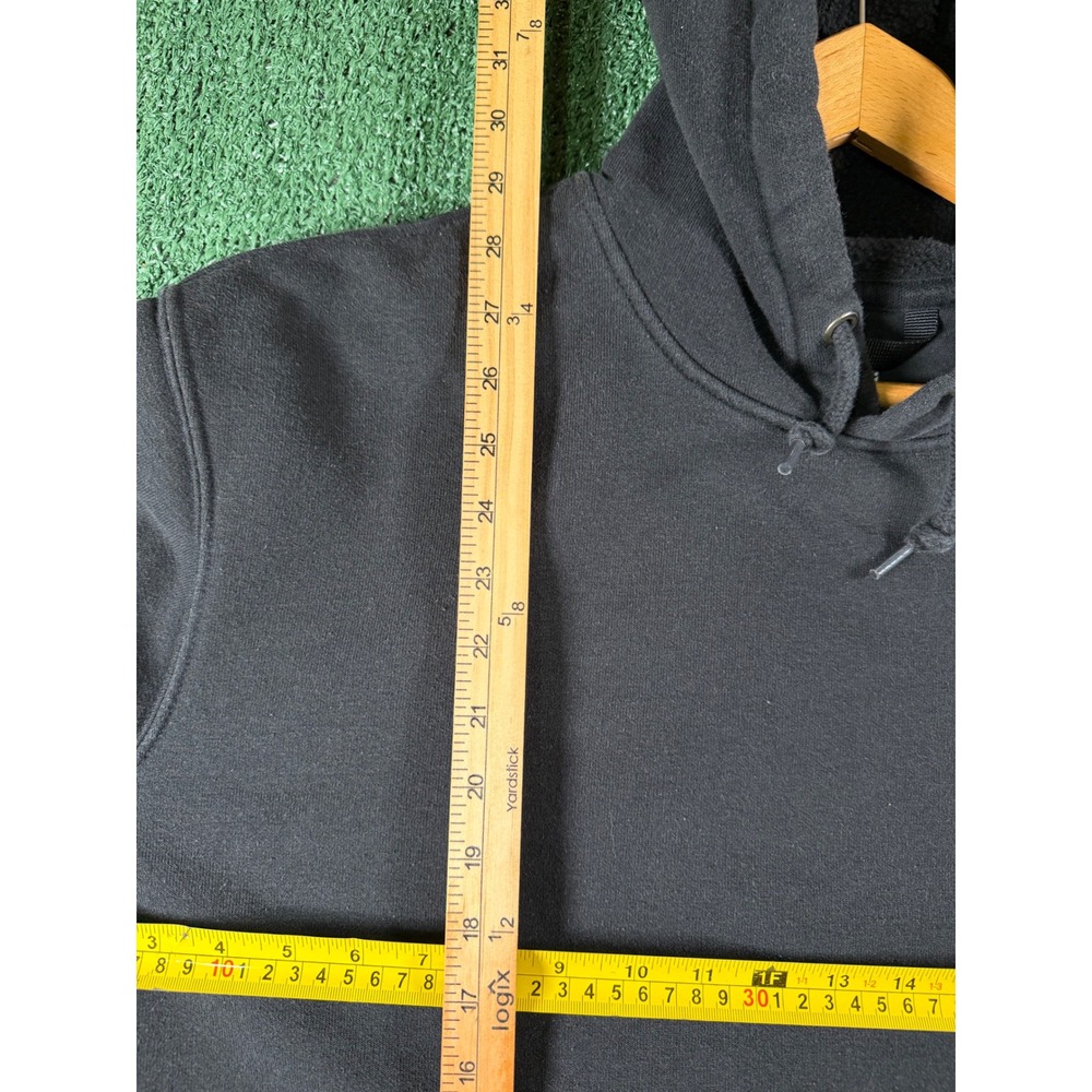 Carhartt Hoodie Mens L Black Good Shooterbuck Logo Loose Fit Fleece Sweatshirt - Picture 5 of 5